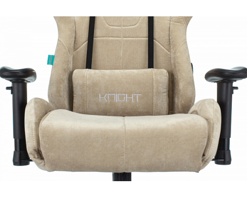 Кресло игровое Бюрократ VIKING KNIGHT Fabric песочный Light-21 с подголов. крестовина пластик