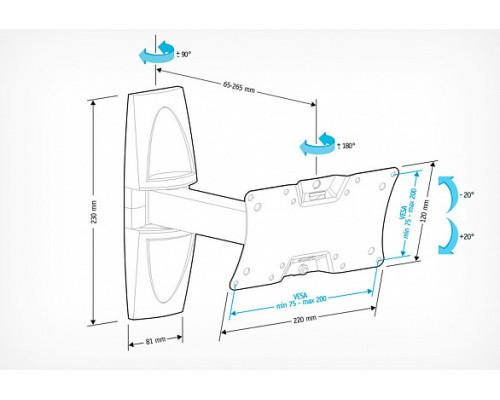 Кронштейн Holder LCDS-5063, белый