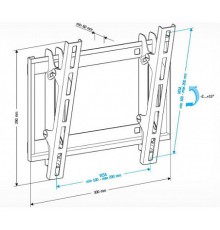 Кронштейн Holder LCD-T2609-B, металлик