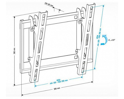 Кронштейн Holder LCD-T2609-B, металлик