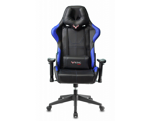 Кресло игровое Бюрократ VIKING 5 AERO BLUE черный/синий искусственная кожа