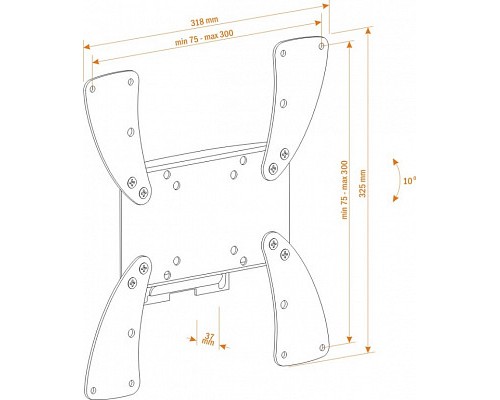 Кронштейн Holder LCDS-5058, черный глянец