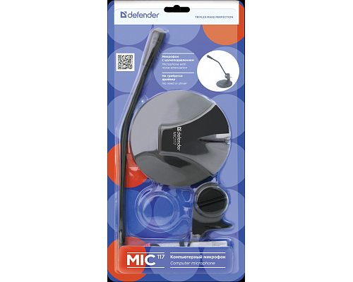 Микрофон DEFENDER MIC-117, черный