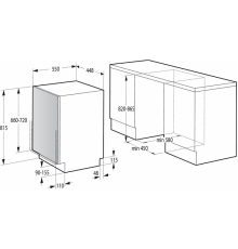 Встраиваемая посудомоечная машина Gorenje GV520E10,  черный