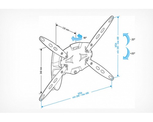 Кронштейн Holder LCDS-5026, белый