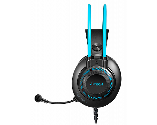 Гарнитура A4TECH Fstyler FH200U, серый/синий [fh200u blue]