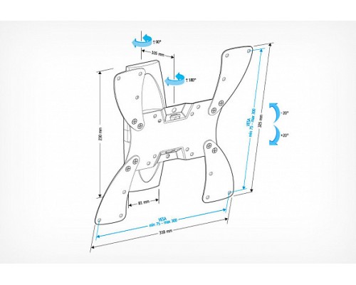 Кронштейн Holder LCDS-5019, черный глянец