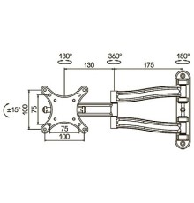 Кронштейн KROMAX TECHNO-1, серый