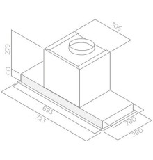 Встраиваемая вытяжка Elica Hidden IX/A/90, нержавеющая сталь