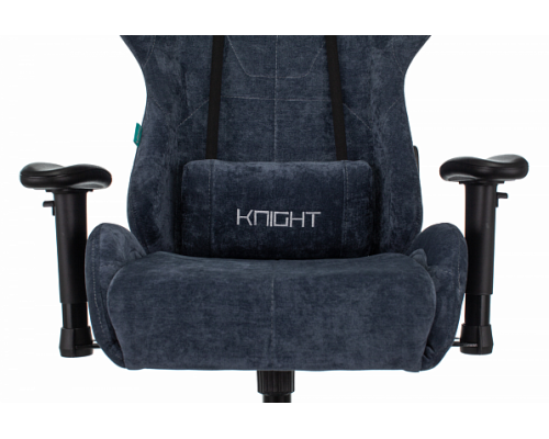 Кресло игровое Бюрократ VIKING KNIGHT Fabric синий Light-27 с подголов. крестовина металл