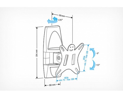 Кронштейн Holder LCDS-5003, металлик