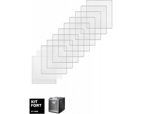 Сушилка для овощей и фруктов Kitfort КТ-1908, черный