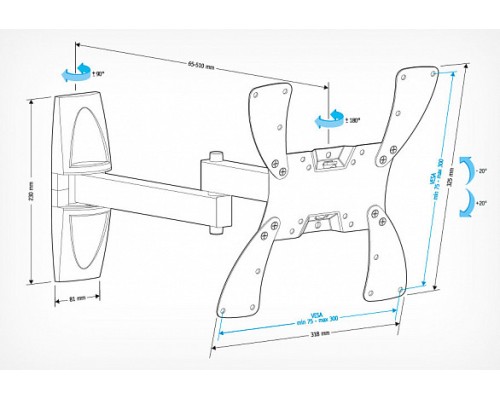 Кронштейн Holder LCDS-5046, белый