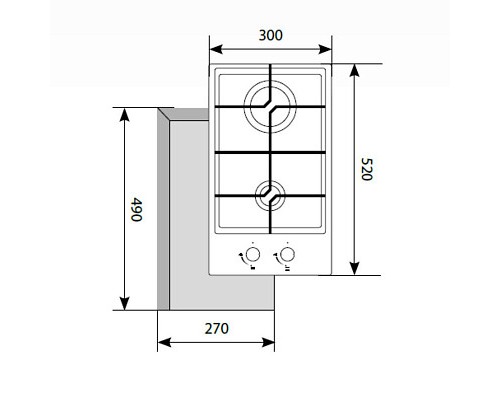 Варочная поверхность LEX GVG 321 WH, белый