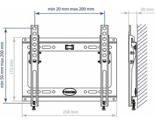 Кронштейн KROMAX IDEAL-6, белый