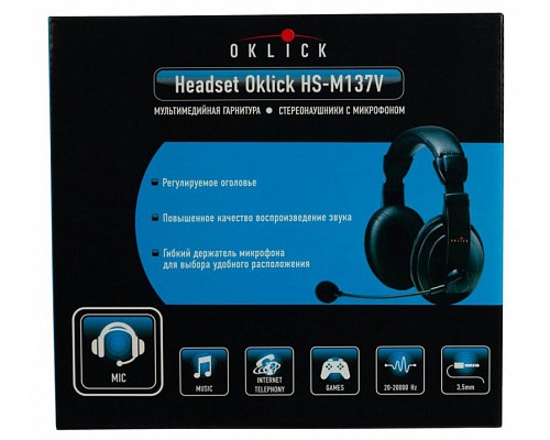 Наушники для ПК Oklick HS-M137V, черный