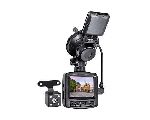 Видеорегистратор Artway AV-398 GPS Dual Compact черный