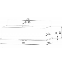 Встраиваемая вытяжка LEX GS Bloc Light 600, нержавеющая сталь