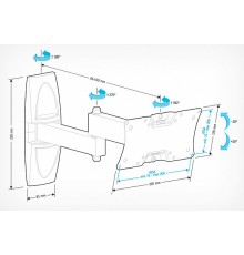 Кронштейн Holder LCDS-5064. черный глянец