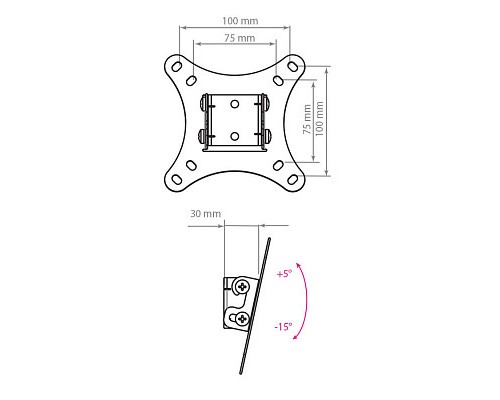 Кронштейн ARM MEDIA LCD-02, черный