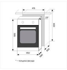 Духовой шкаф LEX EDP 4590 BL Matt Edition, черный матовый