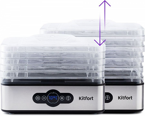 Сушка для фруктов и овощей Kitfort KT-1914 5под. 240Вт черный