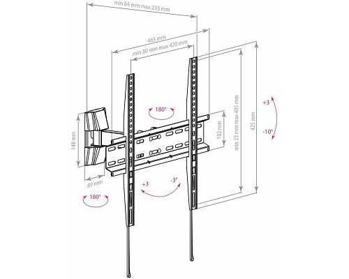 Кронштейн ARM MEDIA LCD-413, черный