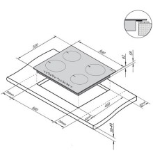Варочная поверхность DARINA 5P EI 313 B, черный