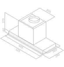 Встраиваемая вытяжка Elica Hidden IX/A/60, нержавеющая сталь