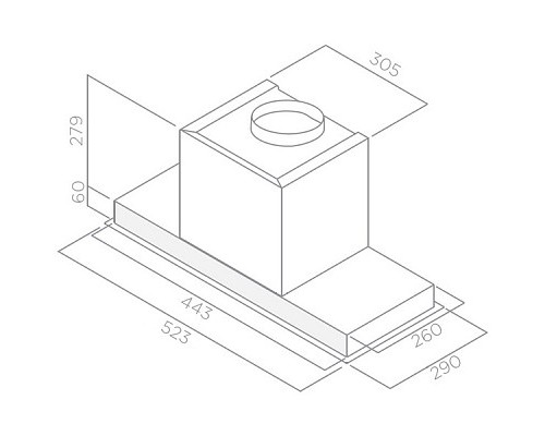 Встраиваемая вытяжка Elica Hidden IX/A/60, нержавеющая сталь