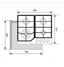 Варочная поверхность LEX GVG 640-1 WH, белый