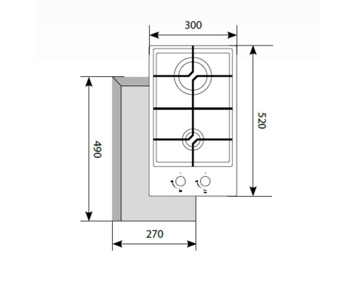 LEX GVG 321 BL газовая варочная поверхность