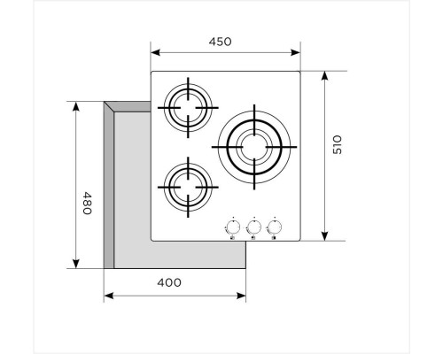 LEX GVG 430 BL варочная поверхность