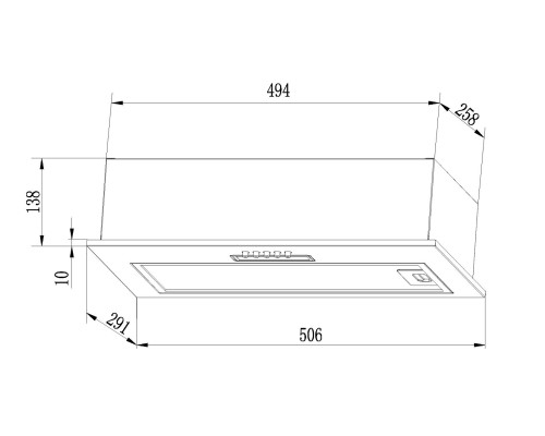 LEX GS BLOC LIGHT 600 INOX вытяжка