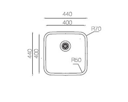 Кухонная мойка TopZero (wellinox) D 400 GT8K 