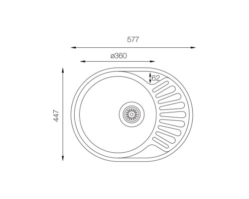 Кухонная мойка TopZero (wellinox) FAL 577.447 - GT8K