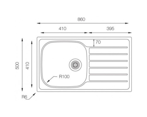 кухонная мойка TopZero HYL860.500.GT8K(S905)