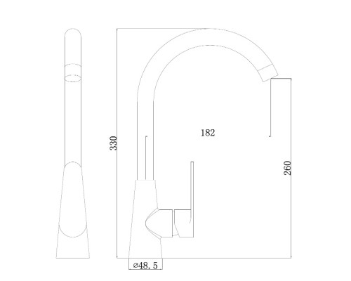 Кухонный смеситель TopZero WIX 204 SS