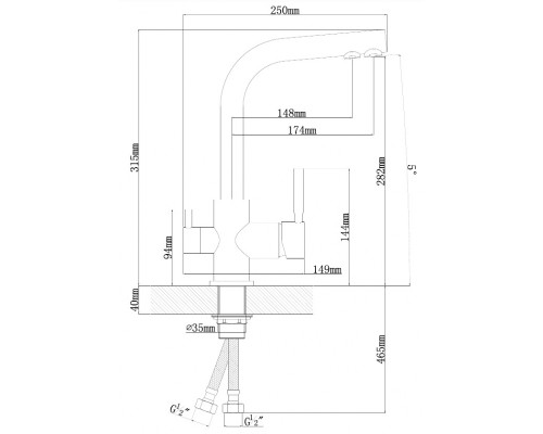 Кухонный смеситель TopZero WIX 302 CR