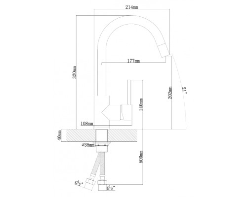 Кухонный смеситель TopZero WIX 203 CR