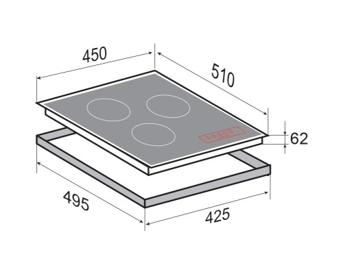 Zigmund Shtain CI 33.4 W индукционная варочная  поверхность 