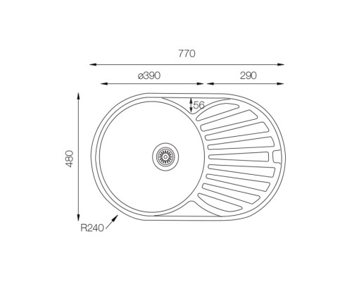 Кухонная мойка TopZero (wellinox) FAL 770.480 - GT6K