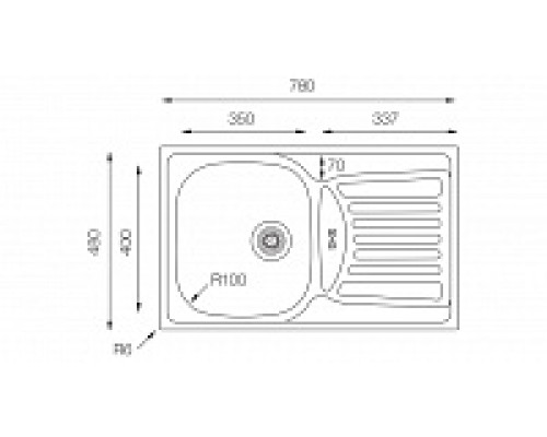 Кухонная мойка TopZero (wellinox) COL 780.480 - GT8K