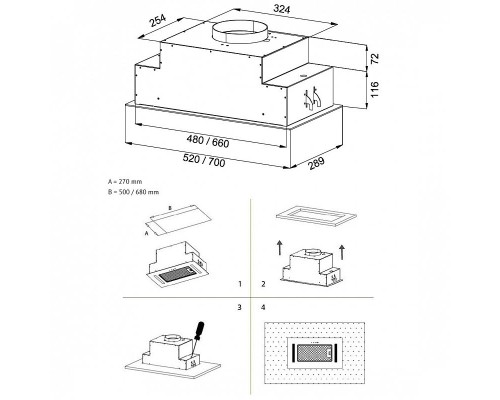 KORTING вытяжка KHI 9765 GN