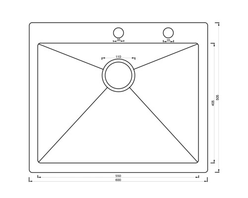 Мойка ARONA ARS 600*505 SATIN