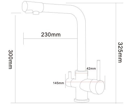 Смеситель ARONA ARM 301 GOLD PVD