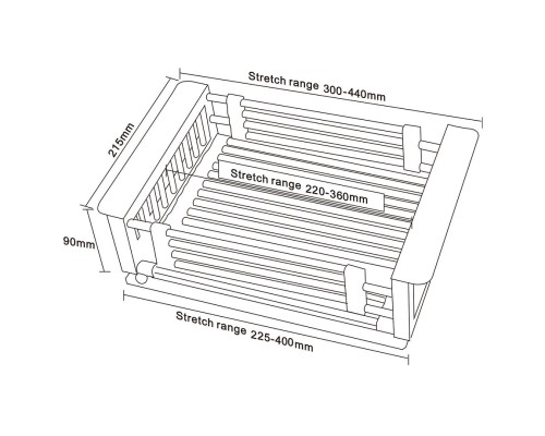 Коландер ARONA ARC 101 B,черные ручки