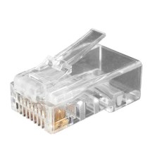 Коннектор Hyperline (PLUG-8P8C-U-C6-100) UTP кат.6 RJ45 прозрачный (упак.:100шт)