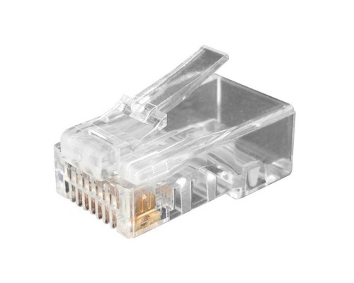 Коннектор Hyperline (PLUG-8P8C-U-C6-100) UTP кат.6 RJ45 прозрачный (упак.:100шт)