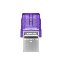 Флеш Диск Kingston 128Gb DataTraveler microDuo 3C DTDUO3CG3/128GB USB3.0 фиолетовый